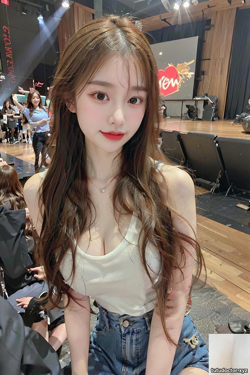 AI generated beauty~Girl from the broadcasting stat