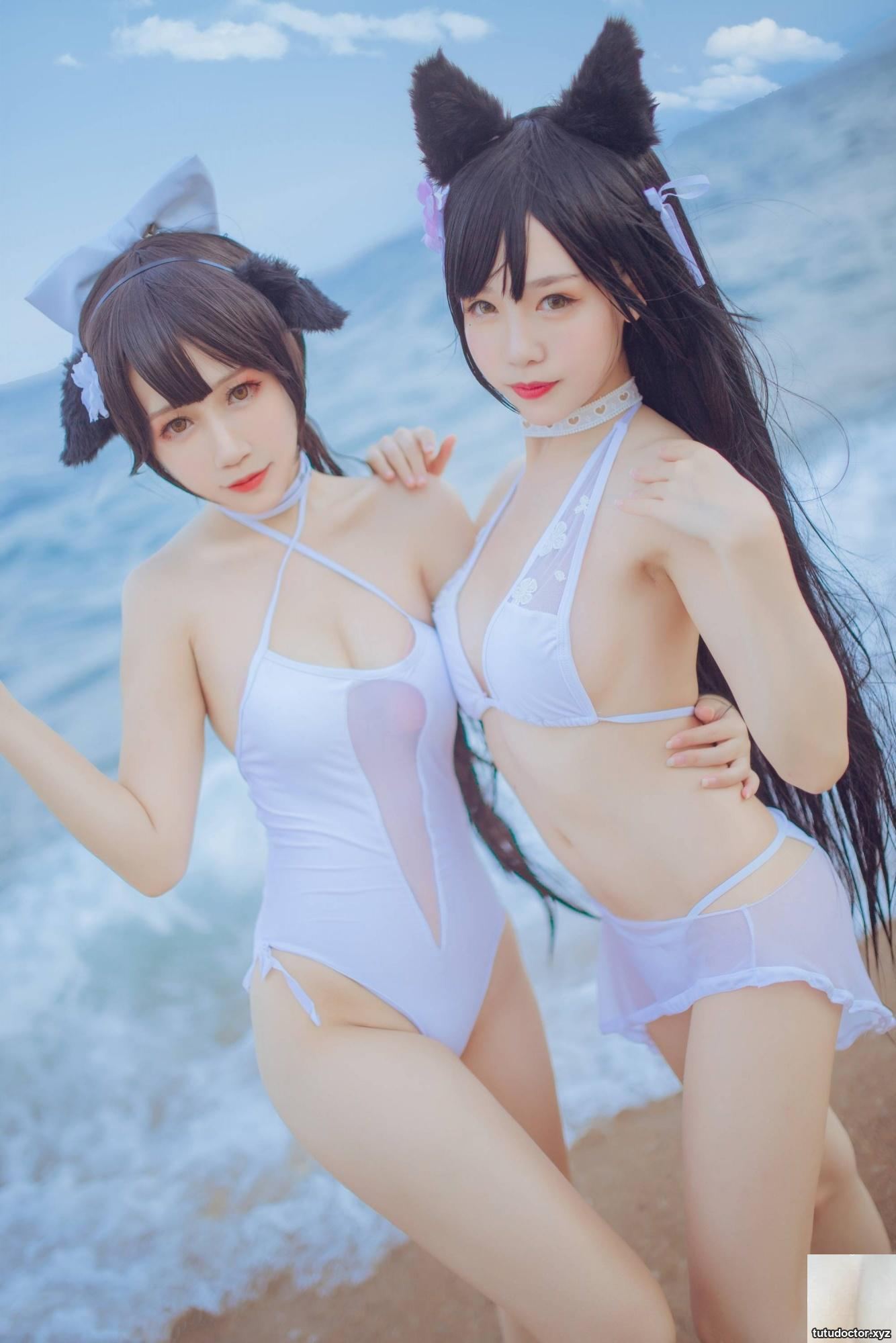 (Online collection) Welfare Girl Dou Niang × Not Dumb Cat “Mastiff Beach Swimsuit” VIP Exclusive (42P)