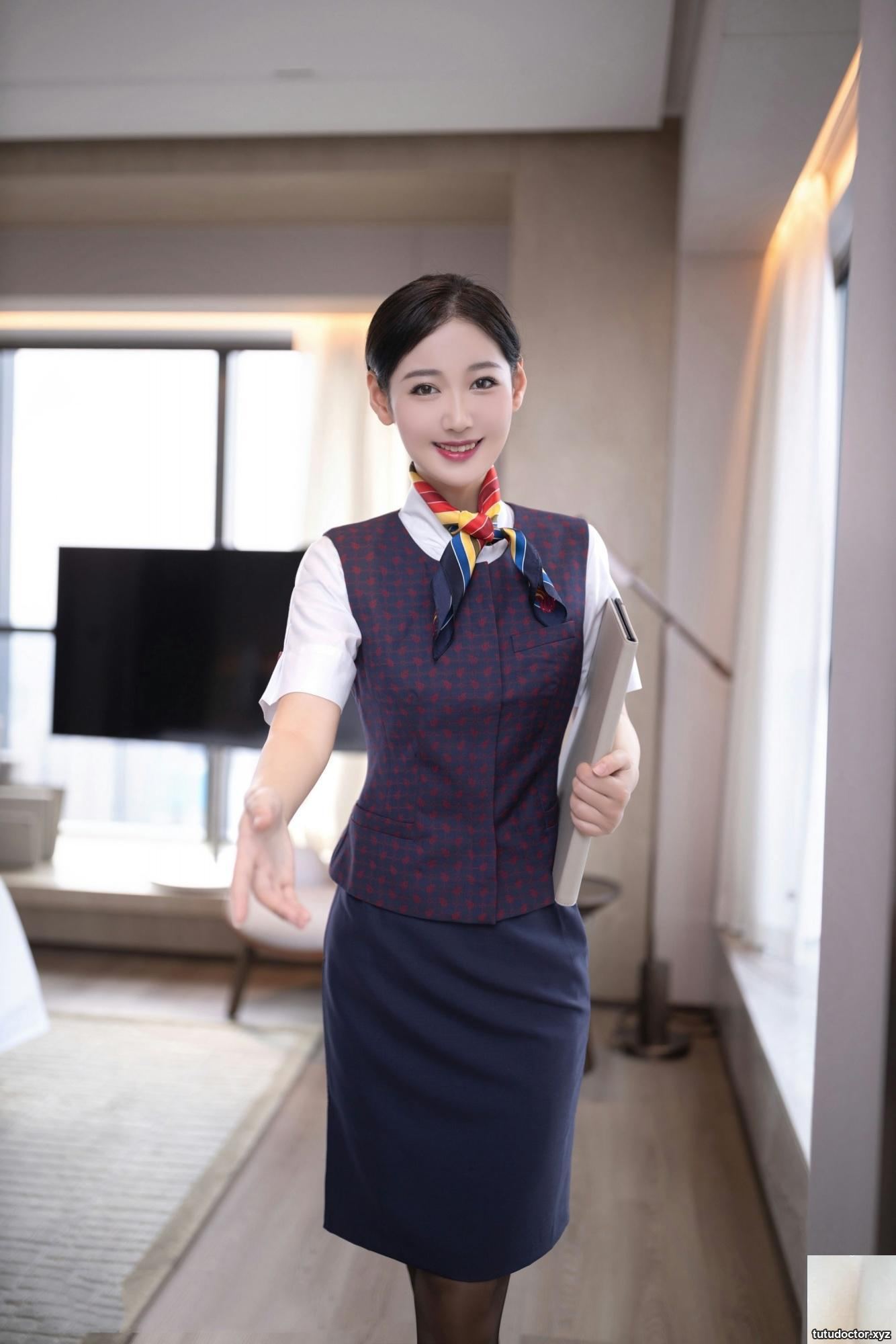 Tang Anqi – Air China stewardess original version 89P