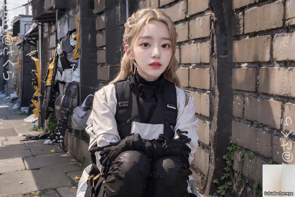 AI generated beauty~cute techwear girl