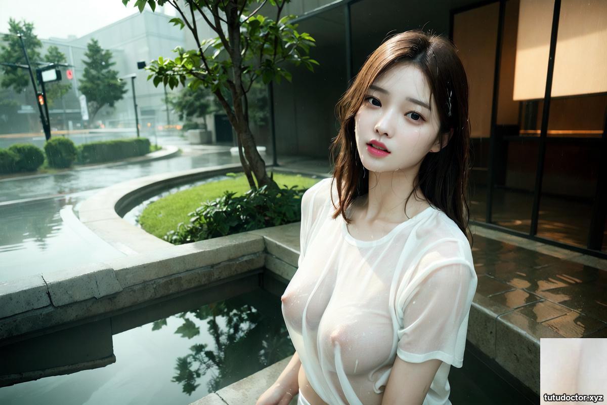 AI-generated beauty ~ Wet shirt